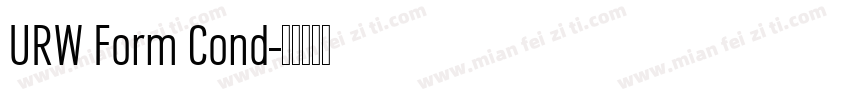 URW Form Cond字体转换